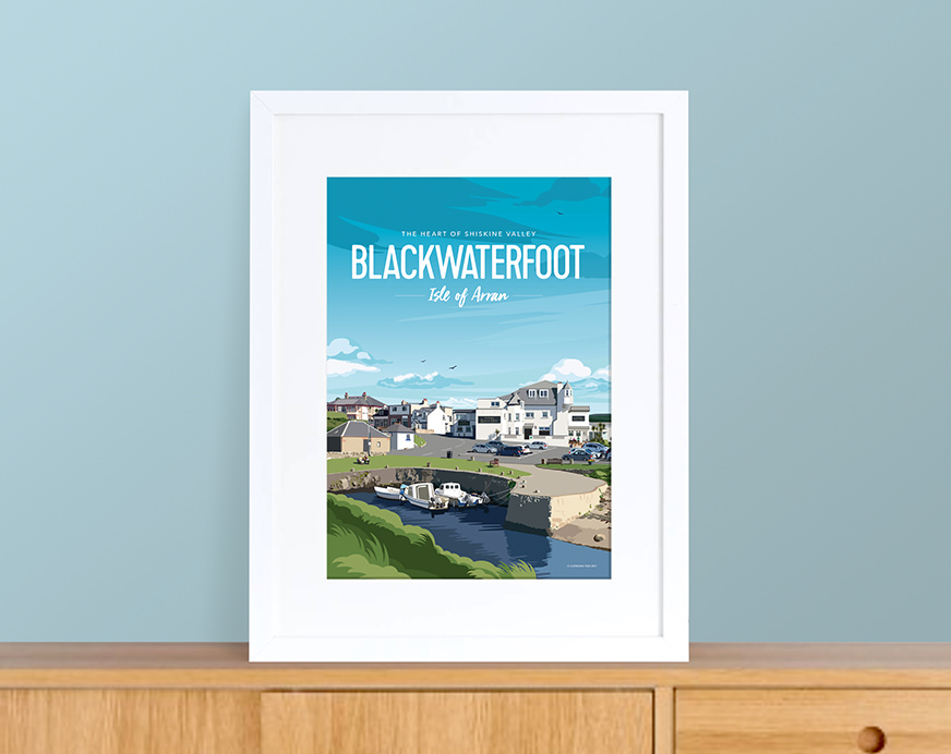 Blackwaterfoot, Arran illustration by Catriona Tod