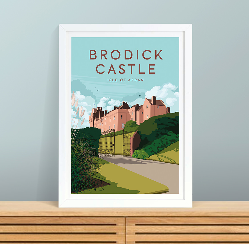 Brodick Castle, Arran illustration by Catriona Tod