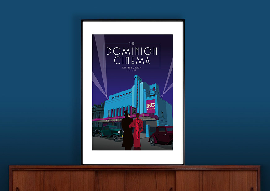 Dominion Cinema, Edinburgh illustration by Catriona Tod