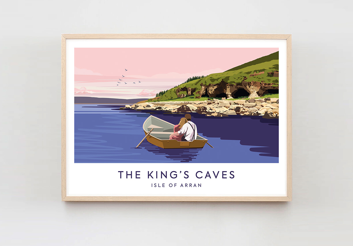 King's Caves, Arran illustration by Catriona Tod