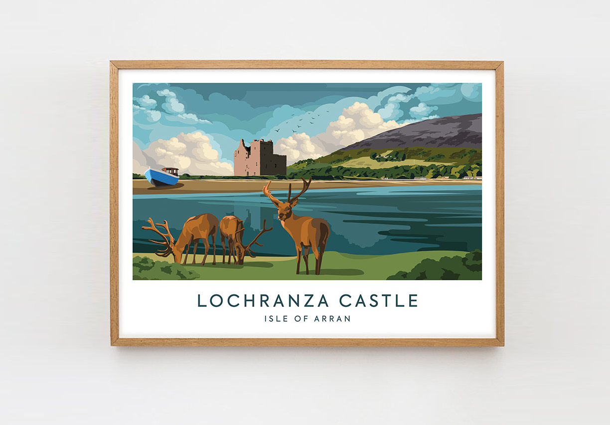 Lochranza Castle, Arran illustration by Catriona Tod